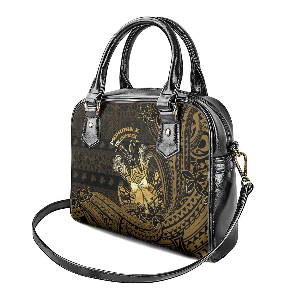 Niue Christmas Shoulder Handbag Niuean Crab Xmas Tribal Waves DT05 - Polynesian Pride