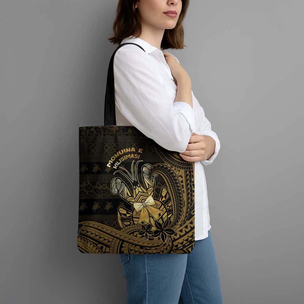 Niue Christmas Tote Bag Niuean Crab Xmas Tribal Waves - Polynesian Pride