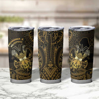 Niue Christmas Tumbler Cup Niuean Crab Xmas Tribal Waves - Polynesian Pride