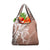 Hawaii Puakenikeni And Maile Lei Grocery Bag Brown Polynesian Shark Tattoo DT05
