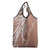 Hawaii Puakenikeni And Maile Lei Grocery Bag Brown Polynesian Shark Tattoo DT05