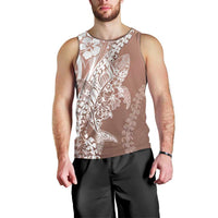 Hawaii Puakenikeni And Maile Lei Men Tank Top Brown Polynesian Shark Tattoo DT05