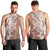 Hawaii Puakenikeni And Maile Lei Men Tank Top Brown Polynesian Shark Tattoo DT05