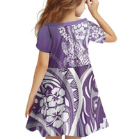 Hawaii Puakenikeni And Maile Lei Family Matching Tank Maxi Dress and Hawaiian Shirt Violet Polynesian Shark Tattoo DT05 - Polynesian Pride