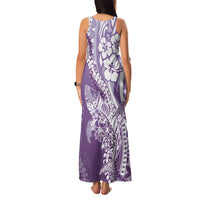 Hawaii Puakenikeni And Maile Lei Family Matching Tank Maxi Dress and Hawaiian Shirt Violet Polynesian Shark Tattoo DT05 - Polynesian Pride