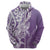 Hawaii Puakenikeni And Maile Lei Hoodie Violet Polynesian Shark Tattoo DT05