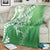 Hawaii Puakenikeni And Maile Lei Blanket Green Polynesian Shark Tattoo DT05