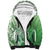 Hawaii Puakenikeni And Maile Lei Sherpa Hoodie Green Polynesian Shark Tattoo DT05