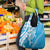 Hawaii Puakenikeni And Maile Lei Grocery Bag Blue Polynesian Shark Tattoo DT05