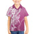 Hawaii Puakenikeni And Maile Lei Family Matching Off Shoulder Maxi Dress and Hawaiian Shirt Pink Polynesian Shark Tattoo DT05