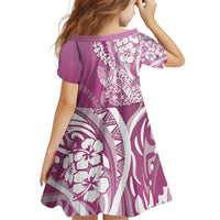 Hawaii Puakenikeni And Maile Lei Family Matching Puletasi and Hawaiian Shirt Pink Polynesian Shark Tattoo DT05 - Polynesian Pride