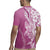 Hawaii Puakenikeni And Maile Lei Rugby Jersey Pink Polynesian Shark Tattoo DT05