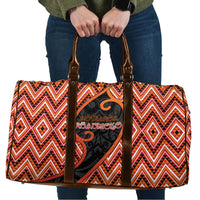 Aotearoa Atua Ruaumoko Travel Bag God Of Volcanoes Koru Patterns DT05 Orange - Polynesian Pride