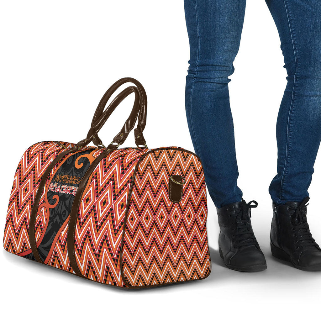 Aotearoa Atua Ruaumoko Travel Bag God Of Volcanoes Koru Patterns DT05 - Polynesian Pride