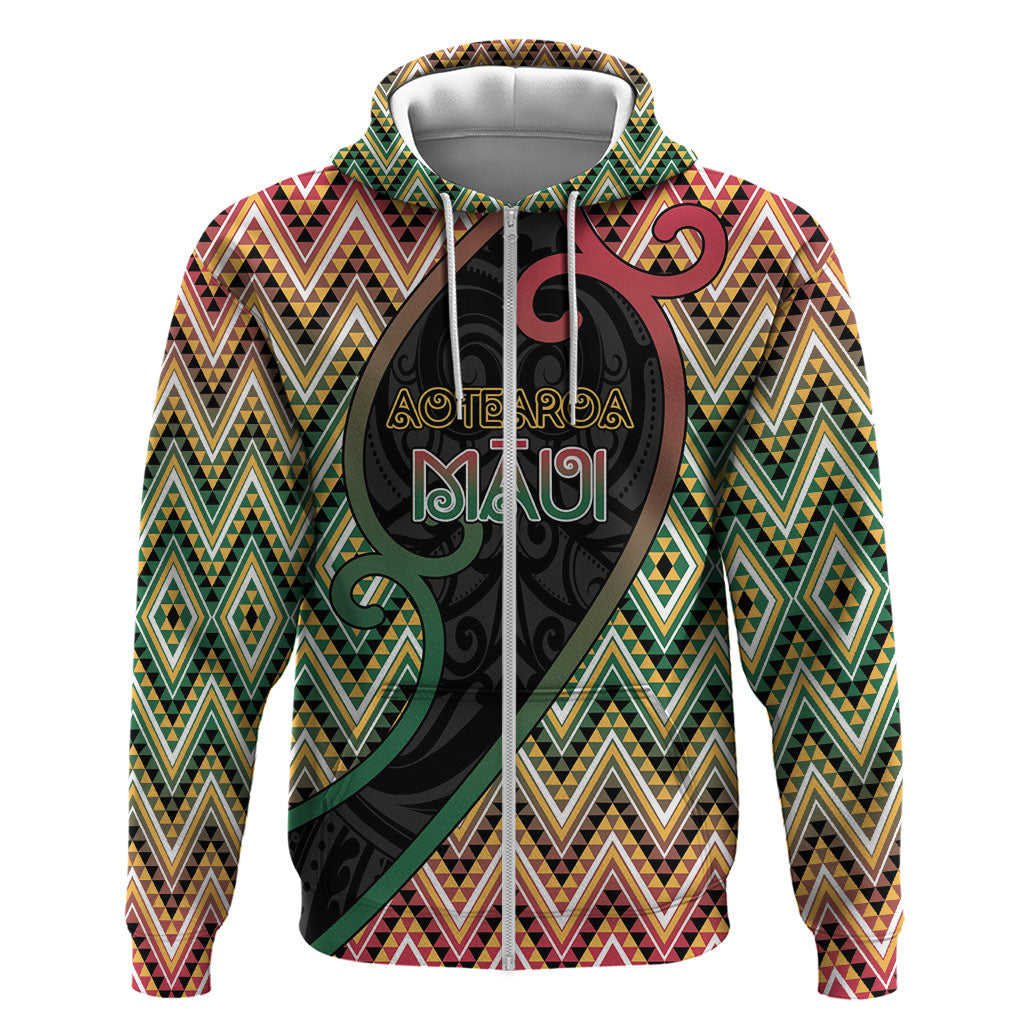 Custom Aotearoa Atua Maui Hoodie Demigod Hero And Trickster Koru Patterns