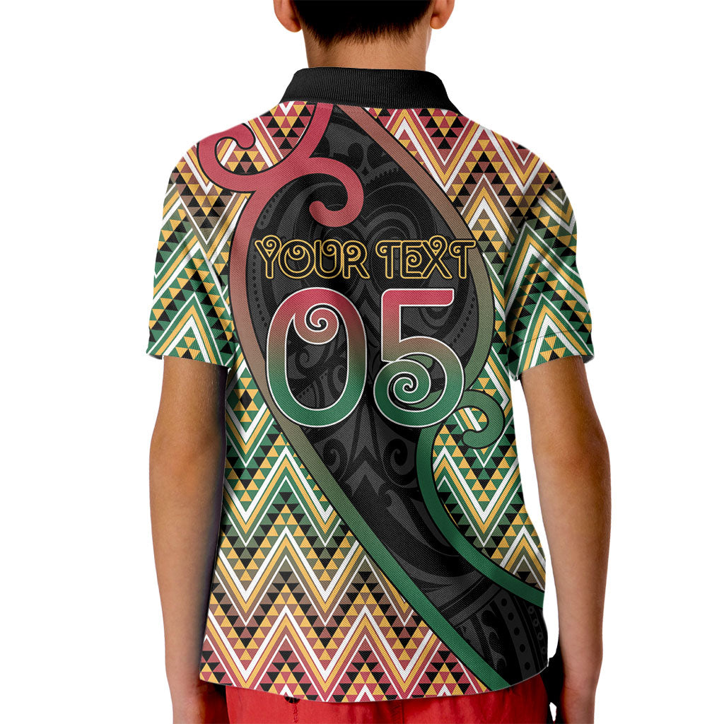 Custom Aotearoa Atua Maui Kid Polo Shirt Demigod Hero And Trickster Koru Patterns DT05 - Polynesian Pride
