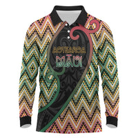 Custom Aotearoa Atua Maui Long Sleeve Polo Shirt Demigod Hero And Trickster Koru Patterns DT05 Green - Polynesian Pride