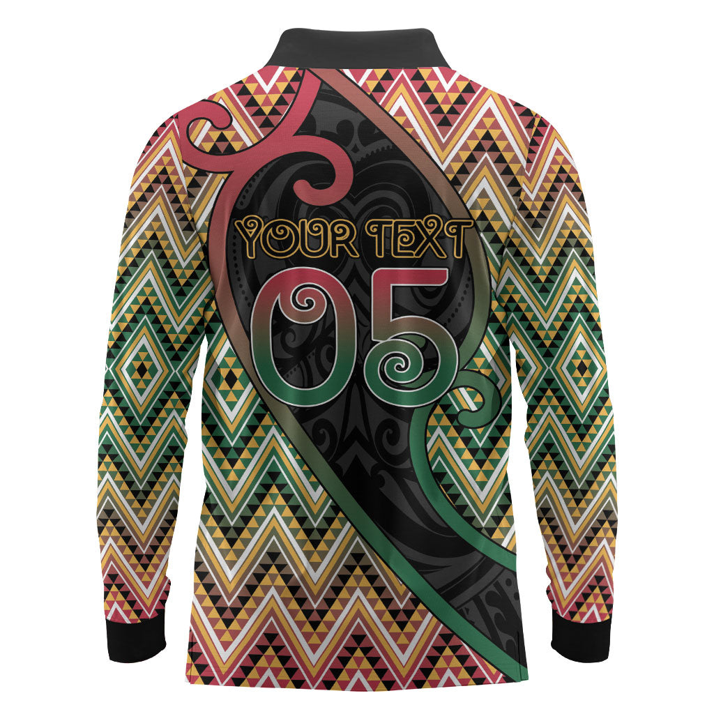 Custom Aotearoa Atua Maui Long Sleeve Polo Shirt Demigod Hero And Trickster Koru Patterns DT05 - Polynesian Pride