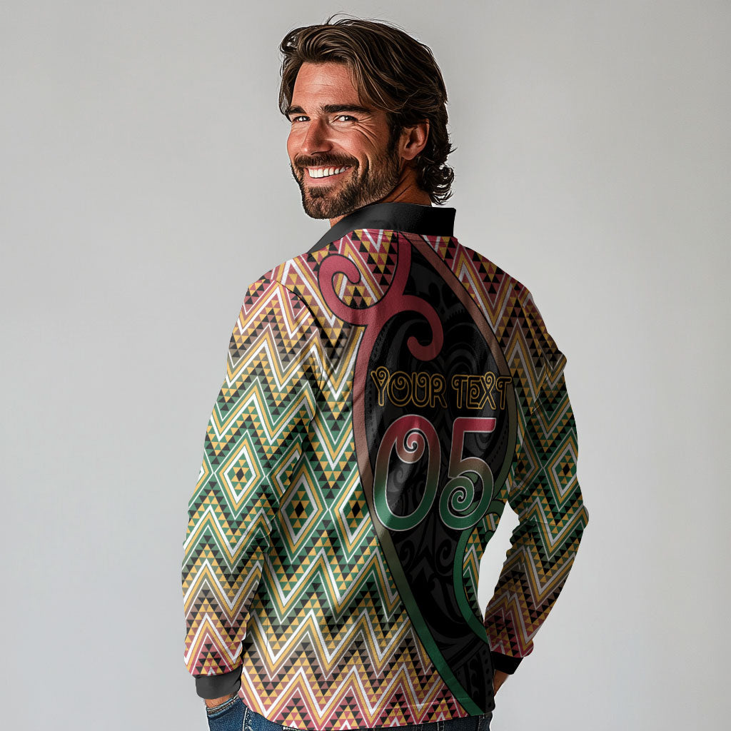 Custom Aotearoa Atua Maui Long Sleeve Polo Shirt Demigod Hero And Trickster Koru Patterns DT05 - Polynesian Pride