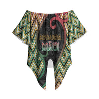 Custom Aotearoa Atua Maui Off Shoulder Wrap Waist Top Demigod Hero And Trickster Koru Patterns DT05 - Polynesian Pride