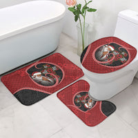 Tonga Kilisimasi Fiefia Bathroom Set Praying Santa Hibiscus Cross DT05 - Polynesian Pride