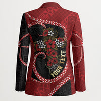 Personalised Tonga Kilisimasi Fiefia Blazer Praying Santa Hibiscus Cross DT05 - Polynesian Pride