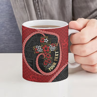 Personalised Tonga Kilisimasi Fiefia Ceramic Mug Praying Santa Hibiscus Cross DT05 - Polynesian Pride