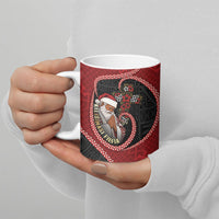Personalised Tonga Kilisimasi Fiefia Ceramic Mug Praying Santa Hibiscus Cross DT05 - Polynesian Pride
