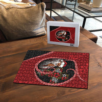 Tonga Kilisimasi Fiefia Puzzle Praying Santa Hibiscus Cross DT05 - Polynesian Pride