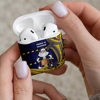 Tokelau Christmas AirPods Case Santa With Tuluma Xmas Tribal Waves - Polynesian Pride