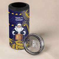 Tokelau Christmas 4 in 1 Can Cooler Tumbler Santa With Tuluma Xmas Tribal Waves DT05 - Polynesian Pride