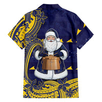 Tokelau Christmas Family Matching Summer Maxi Dress and Hawaiian Shirt Santa With Tuluma Xmas Tribal Waves DT05 - Polynesian Pride
