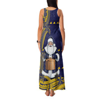 Tokelau Christmas Family Matching Tank Maxi Dress and Hawaiian Shirt Santa With Tuluma Xmas Tribal Waves DT05 - Polynesian Pride