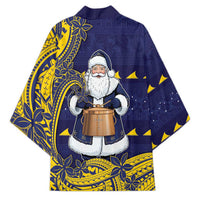 Tokelau Christmas Kimono Santa With Tuluma Xmas Tribal Waves DT05 - Polynesian Pride