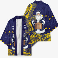 Tokelau Christmas Kimono Santa With Tuluma Xmas Tribal Waves DT05 - Polynesian Pride