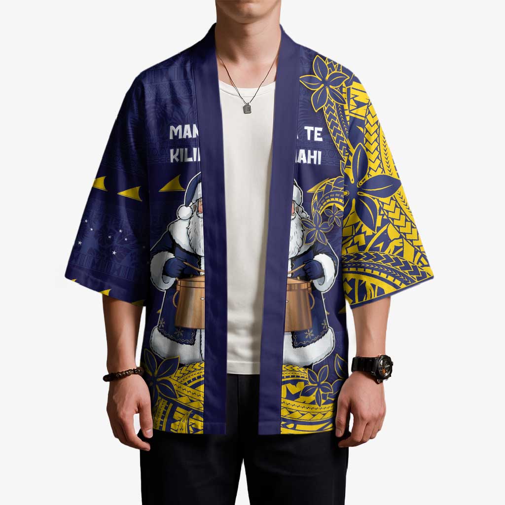 Tokelau Christmas Kimono Santa With Tuluma Xmas Tribal Waves DT05 - Polynesian Pride