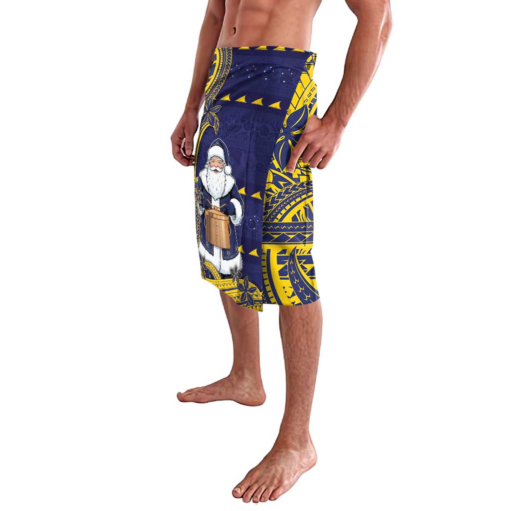 Tokelau Christmas Lavalava Santa With Tuluma Xmas Tribal Waves - Polynesian Pride