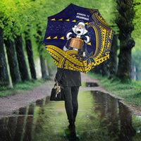 Tokelau Christmas Umbrella Santa With Tuluma Xmas Tribal Waves - Polynesian Pride