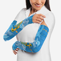 Tuvalu Christmas Arm Sleeves Dolphins Santa Xmas Tribal Waves - Polynesian Pride