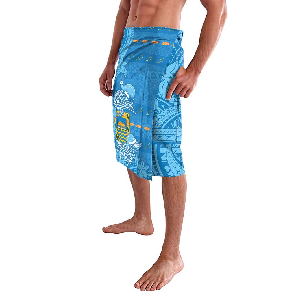 Tuvalu Christmas Lavalava Dolphins Santa Xmas Tribal Waves - Polynesian Pride