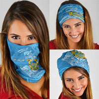 Tuvalu Christmas Neck Gaiter Dolphins Santa Xmas Tribal Waves - Polynesian Pride