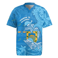 Tuvalu Christmas Rugby Jersey Dolphins Santa Xmas Tribal Waves - Polynesian Pride