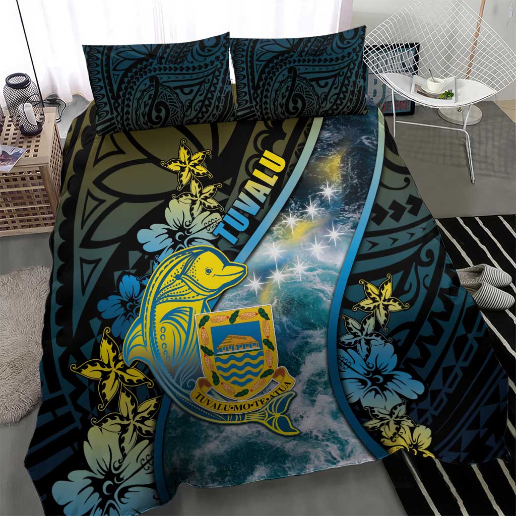 Tuvalu Bedding Set Dolphin On The Waves
