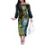 Personalised Tuvalu Family Matching Off The Shoulder Long Sleeve Dress and Hawaiian Shirt Dolphin On The Waves