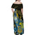 Personalised Tuvalu Family Matching Off Shoulder Maxi Dress and Hawaiian Shirt Dolphin On The Waves