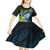 Personalised Tuvalu Kid Short Sleeve Dress Dolphin On The Waves