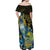 Personalised Tuvalu Off Shoulder Maxi Dress Dolphin On The Waves