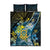 Tuvalu Quilt Bed Set Dolphin On The Waves