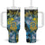 Personalised Tuvalu Tumbler With Handle Dolphin On The Waves