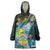 Personalised Tuvalu Wearable Blanket Hoodie Dolphin On The Waves
